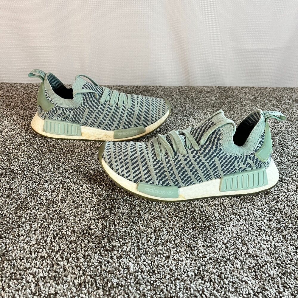 Adidas NMD R1 STL/t Primekinit Ash Green Womens  Size 10